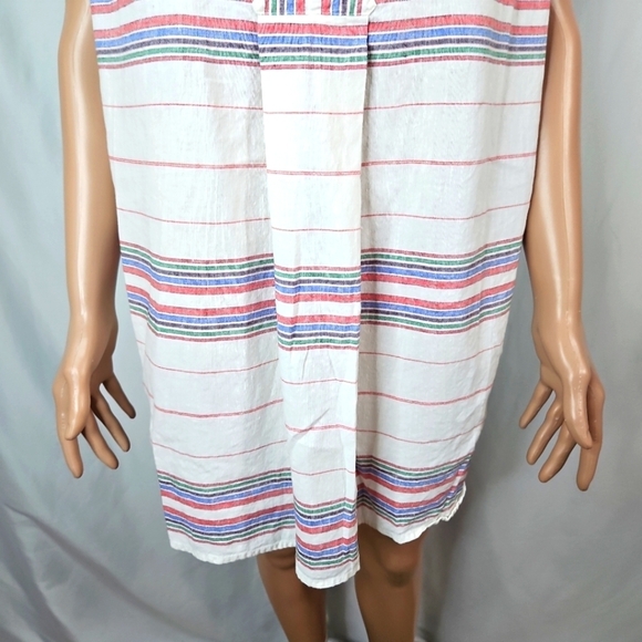 J.Crew White Striped Tank Top Size L - Picture 6 of 6